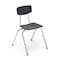 Virco 3000 Series 16" Classroom Chair, 3rd - 4th Grade with Nylon Glides - Black Seat 3016 - alternate 1